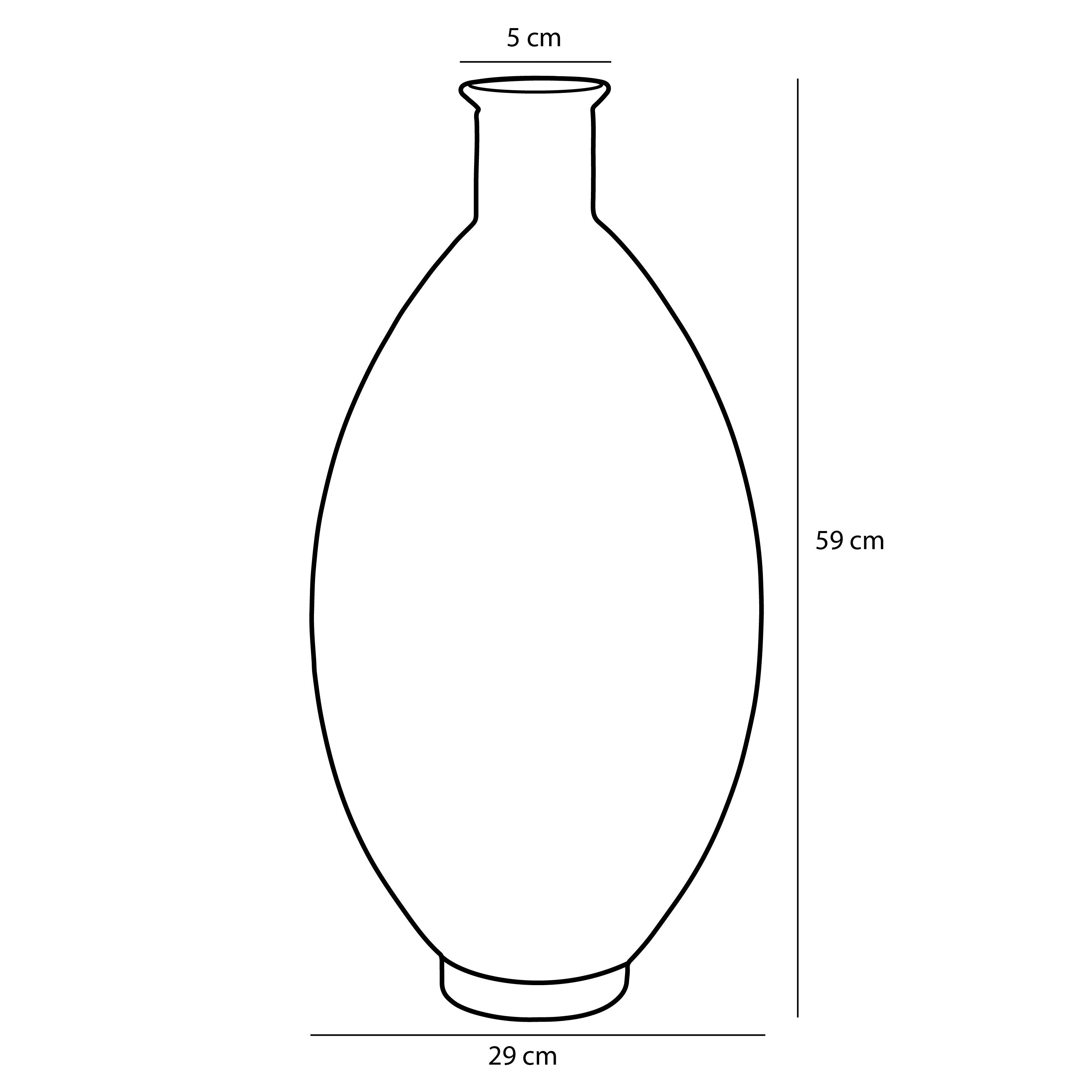 Firenza Bottle Recycled Glass L. Pink - H59Xd29Cm