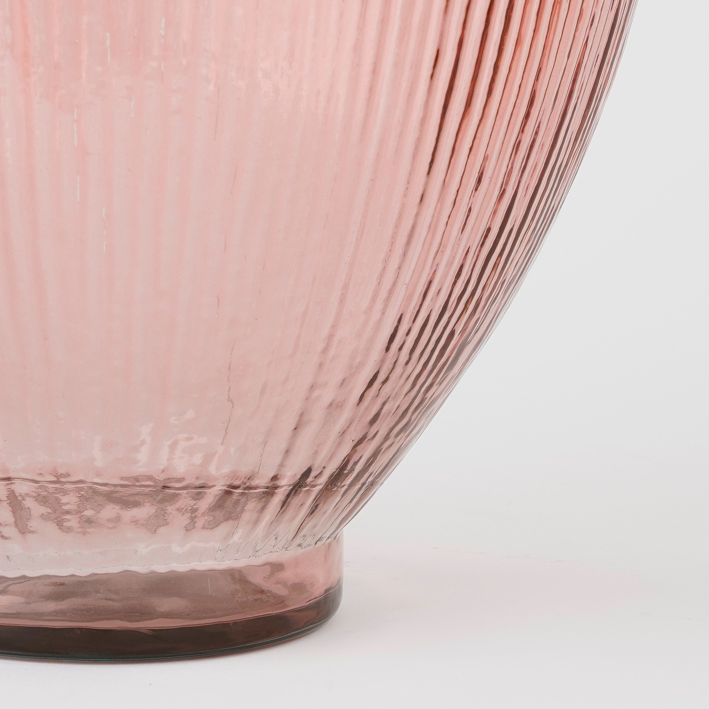 Firenza Bottle Recycled Glass L. Pink - H59Xd29Cm