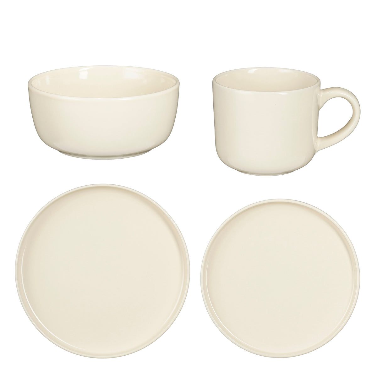 Ozzu Dinnerware Set Off White 16 Pieces