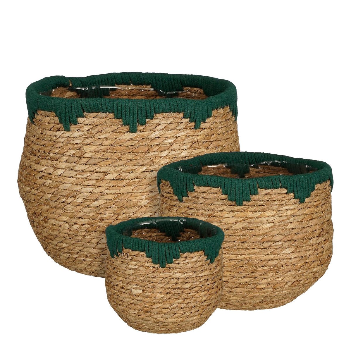 Jorck Basket Round Black Set Of 3 - H24Xd26Cm
