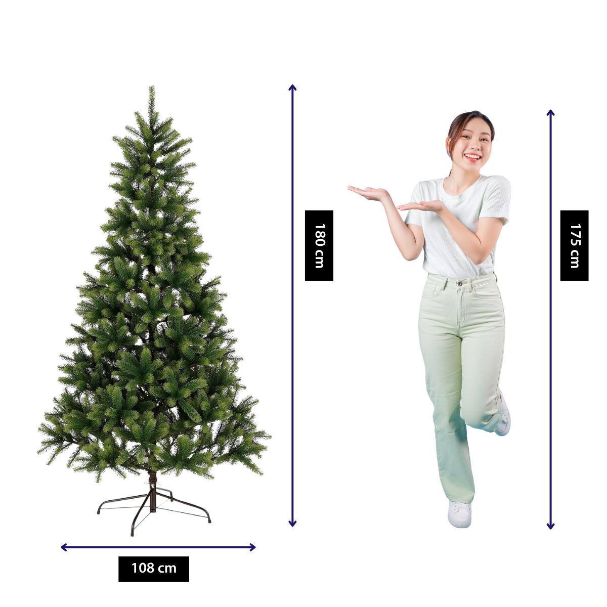 Nagoya Artificial Christmas Tree - H180 X Ø108 Cm - Green