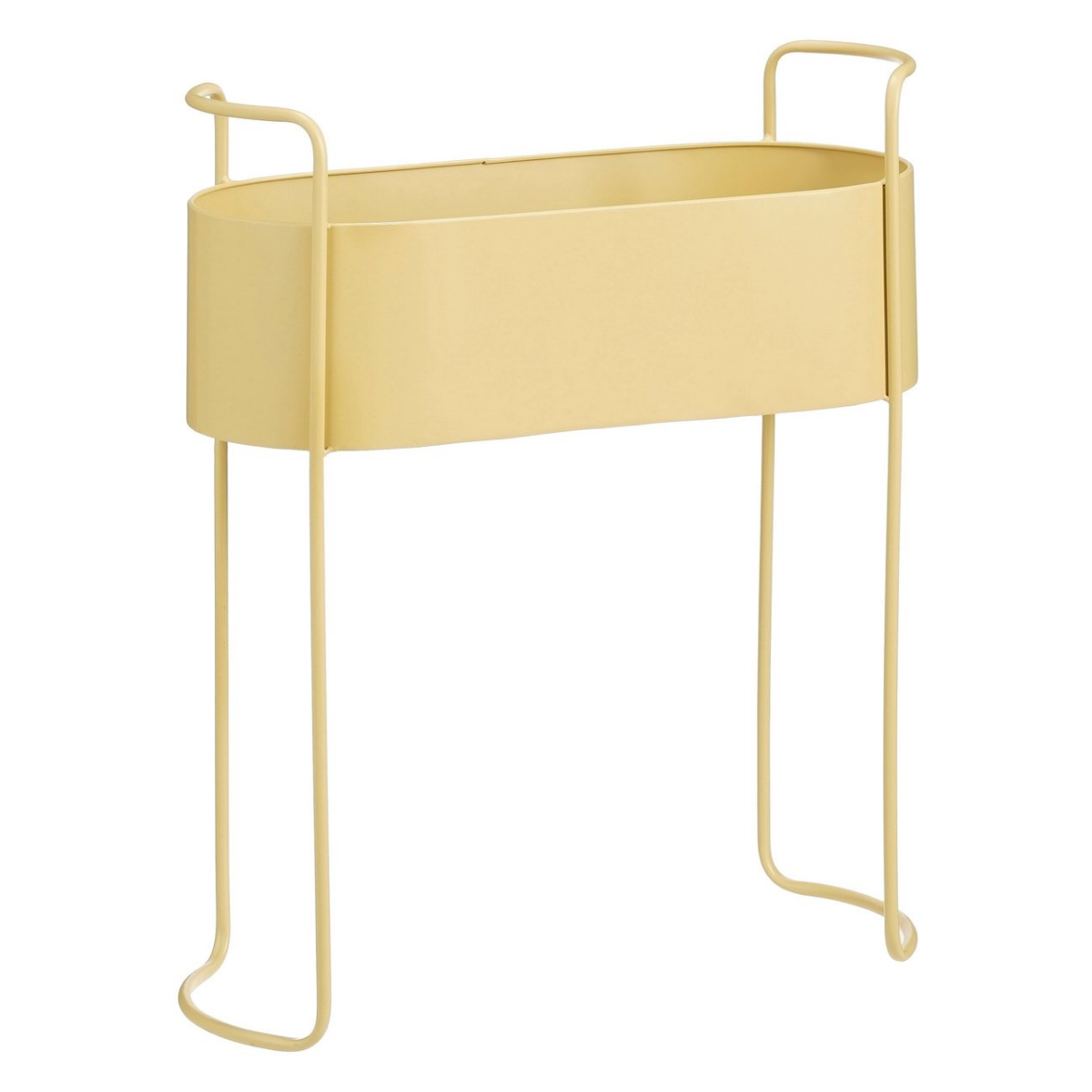 Moritz Bloempot Op Standaard - L55Xb24Xh65Cm -Ijzer  Beige