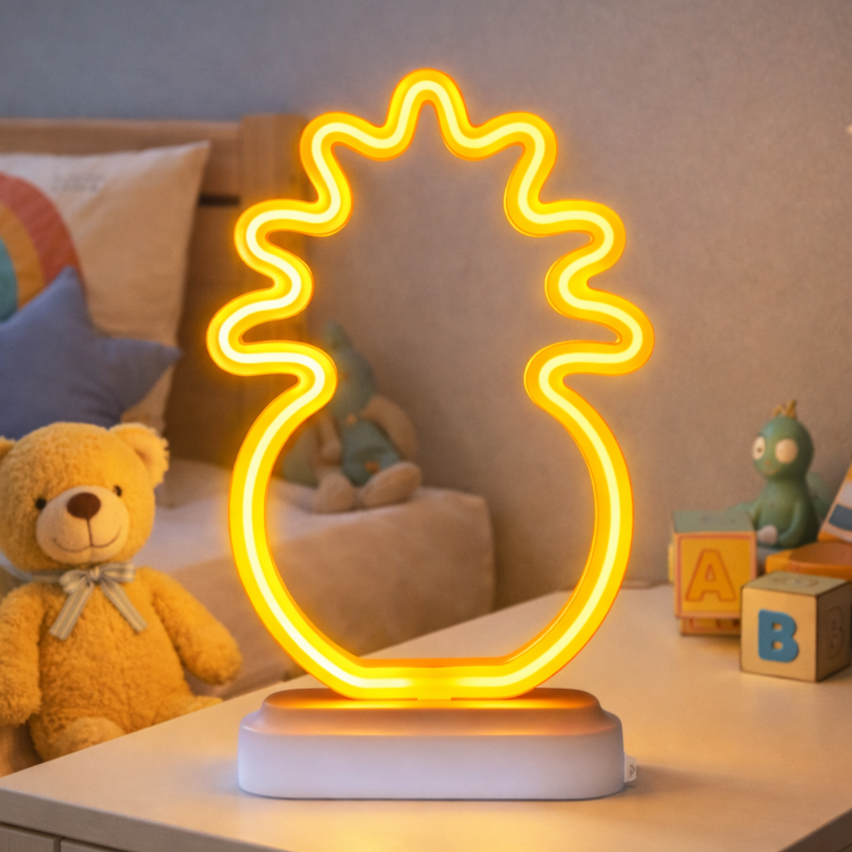 Rechargeable Neon Light Pineapple