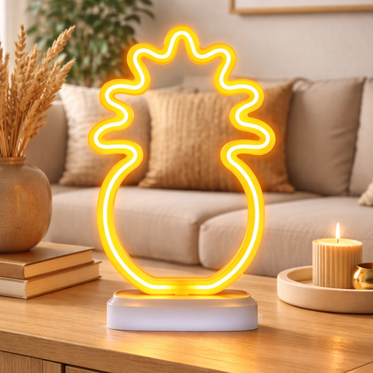 Rechargeable Neon Light Pineapple