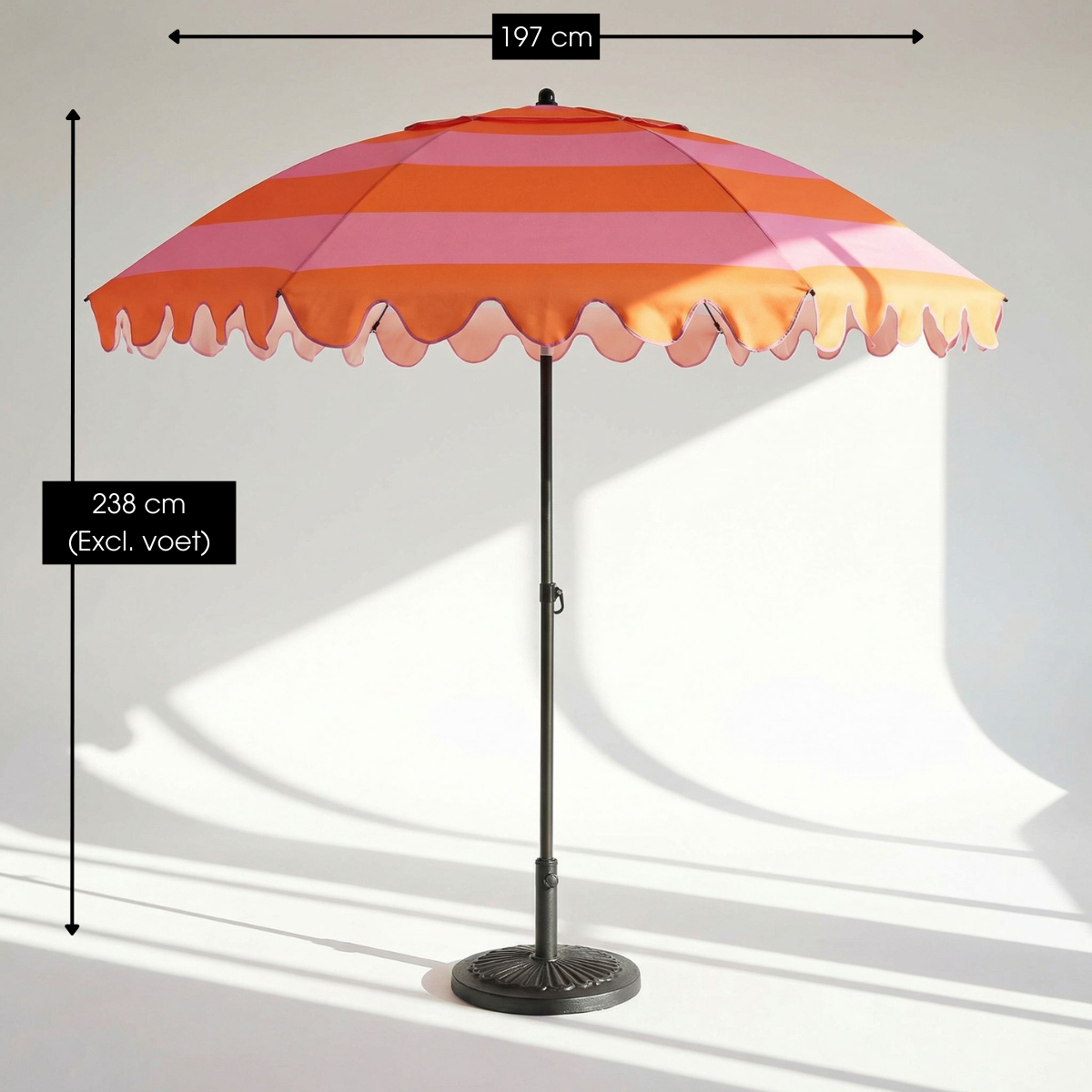 Parasol Strepen Oranje