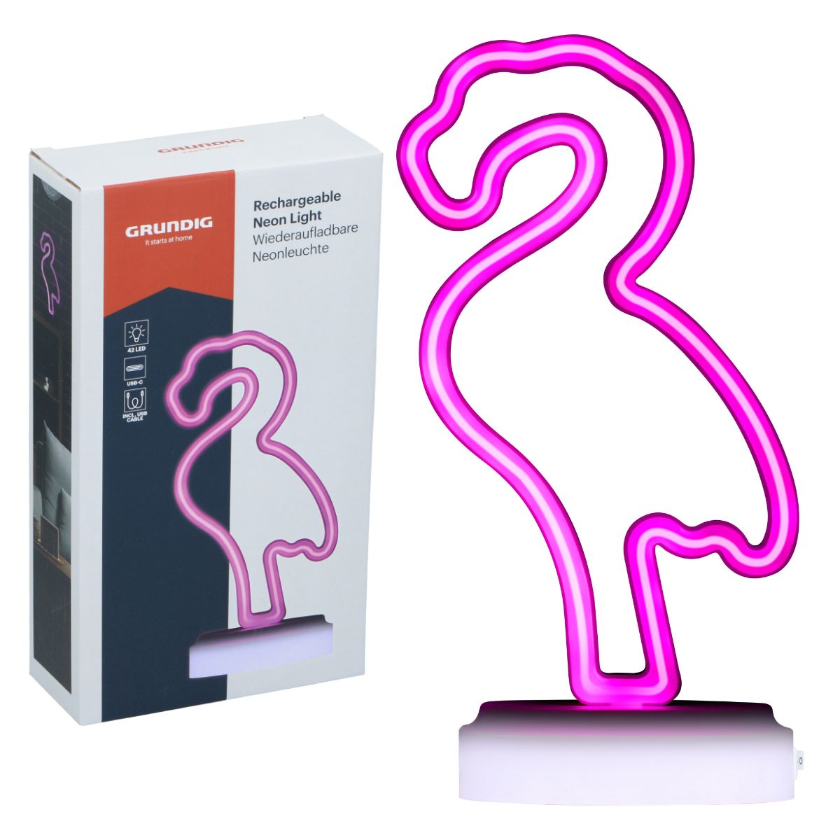 Rechargeable Neon Light Flamingo