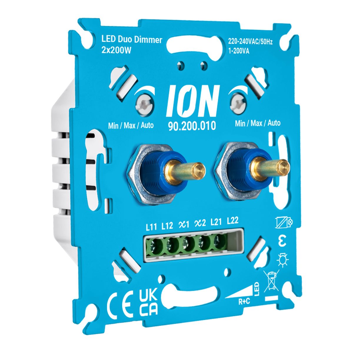 Dimmer - Inbouw - Duo - Led - 2-200 W - Draai - Rc Element
