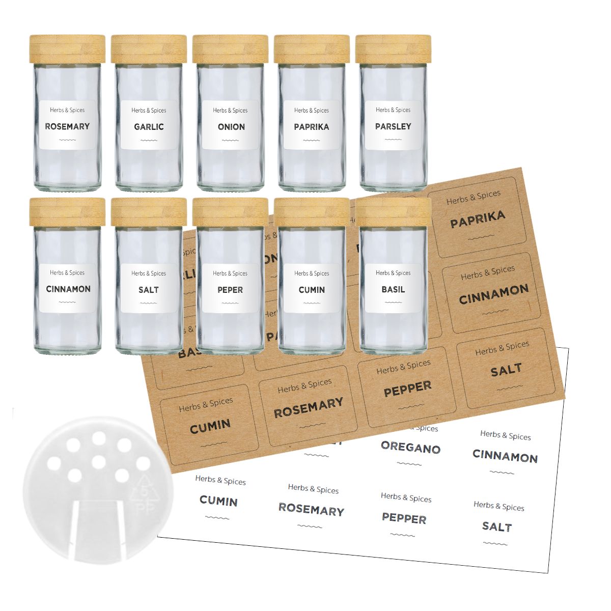 Kruidenpotjes Met Strooideksels En Stickers