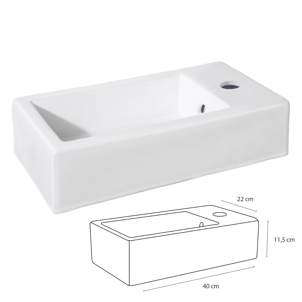 Force Fontein - Keramiek - 40 X 22 X 11.5 Cm