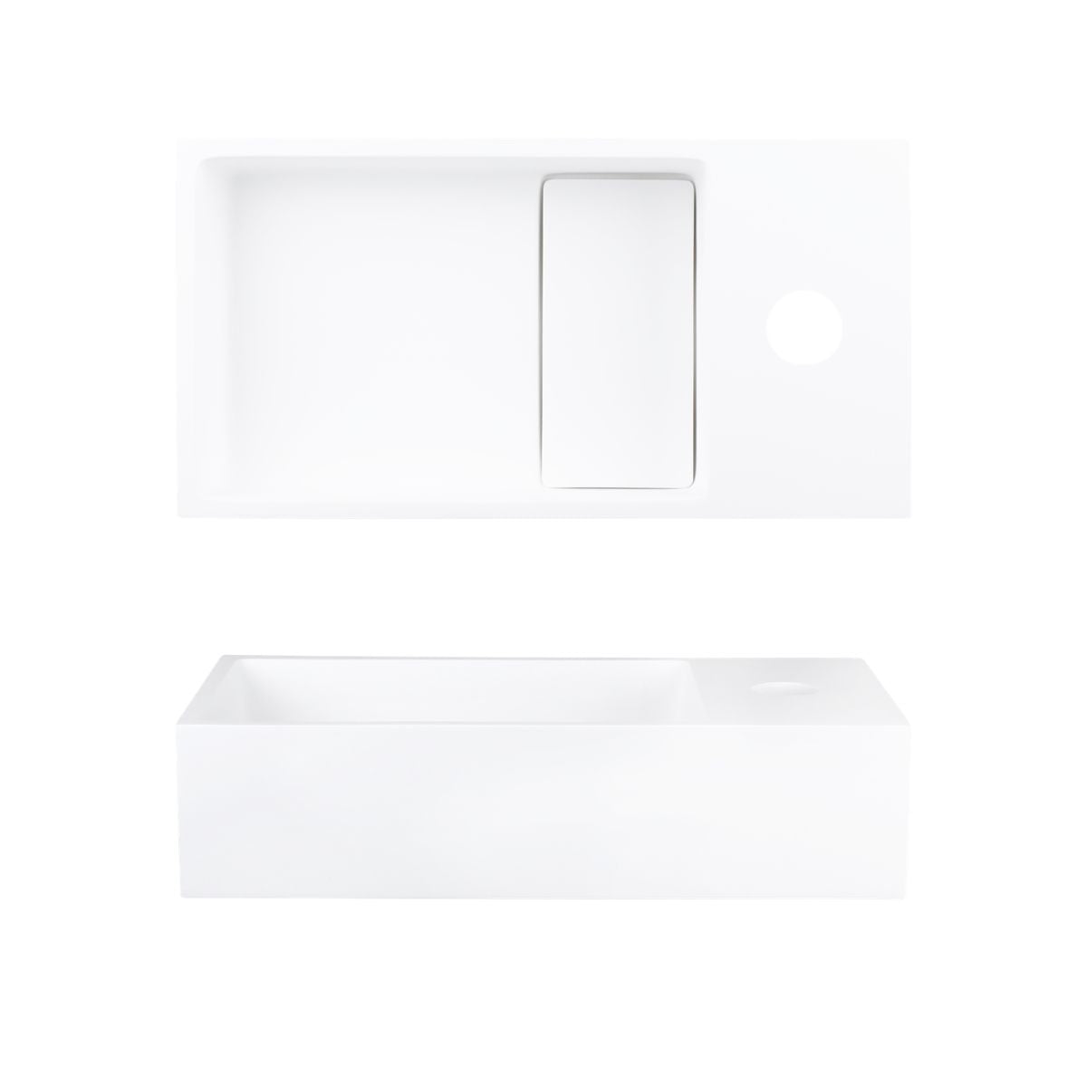 Solid Fontein - Solid Surface Wit - 36 X 18.5 X 9 Cm