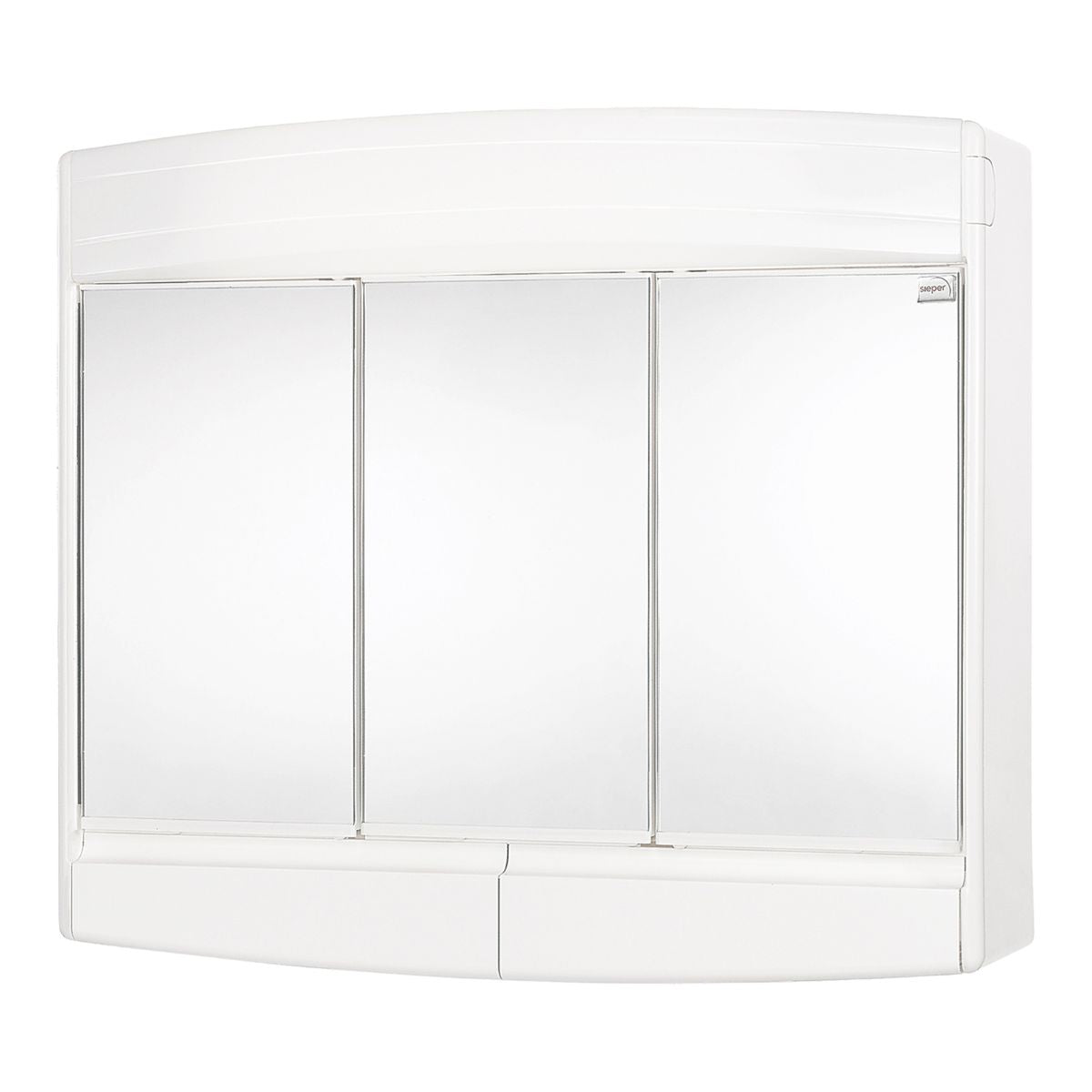 Topas-Eco Spiegelkast - 3-Deurs - Kunststof - 60 X 18 X 53 Cm - Wit