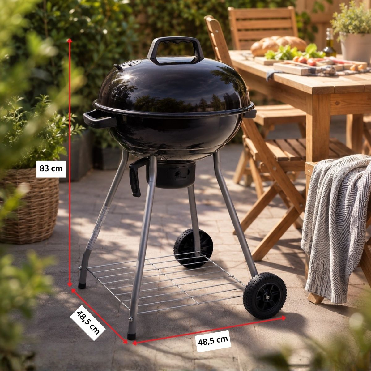 Bbq 18Inch Lid+Handle+Ash