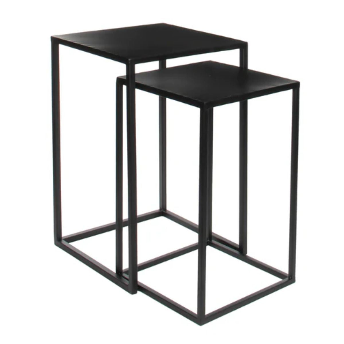 Goa Table Black Set Of 2 - L35Xw35Xh55Cm