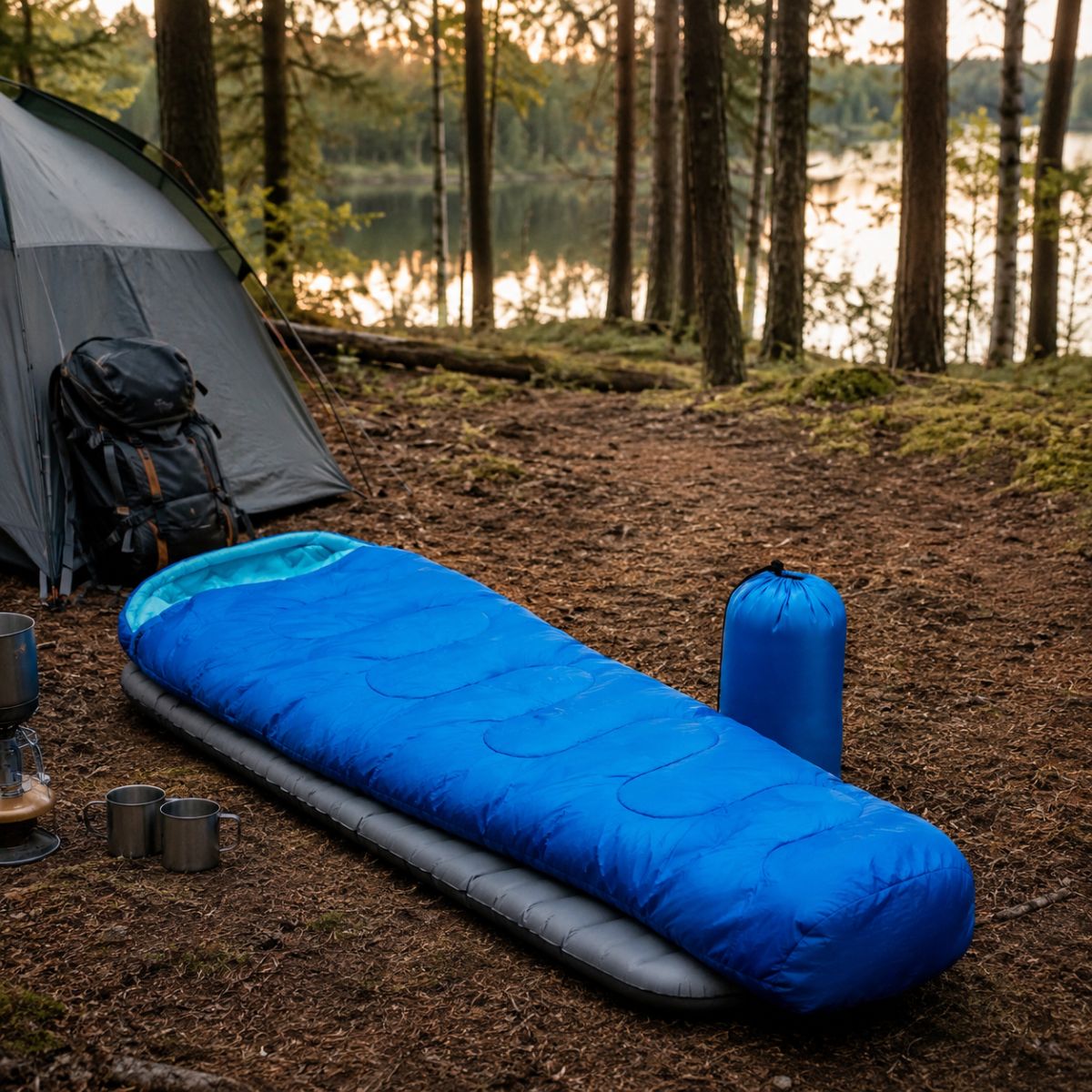 Sleeping Bag Mummy Blue