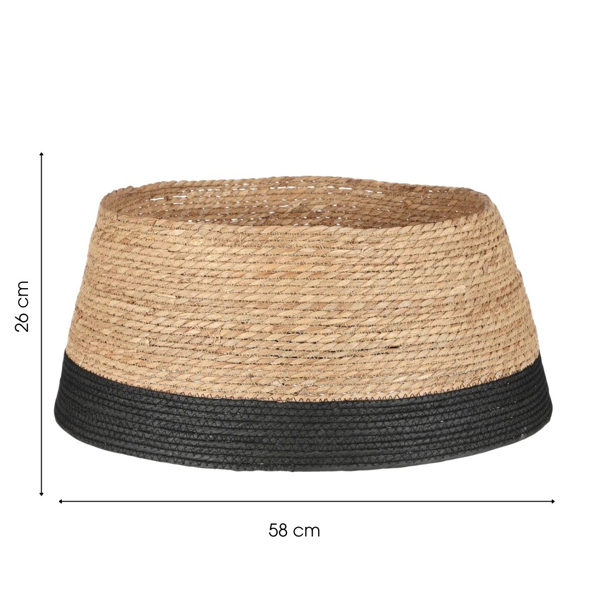 Christmas Tree Skirt - H26 X Ø58 Cm - Seagrass - Black