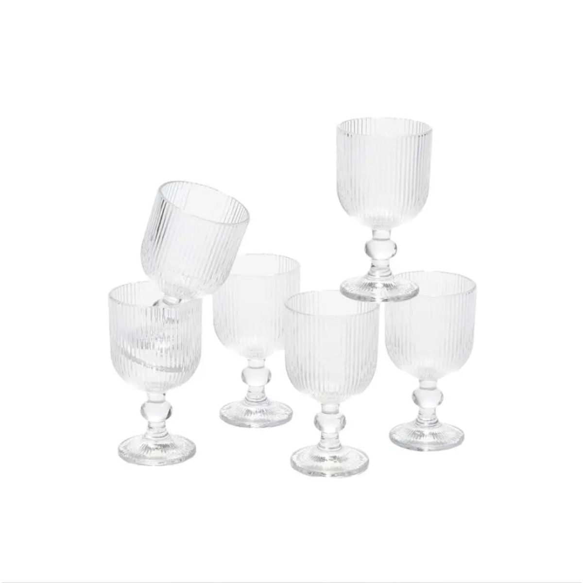 Merlot Wine Glass - Set Of 6 - 250 Ml - Glass - Transparent