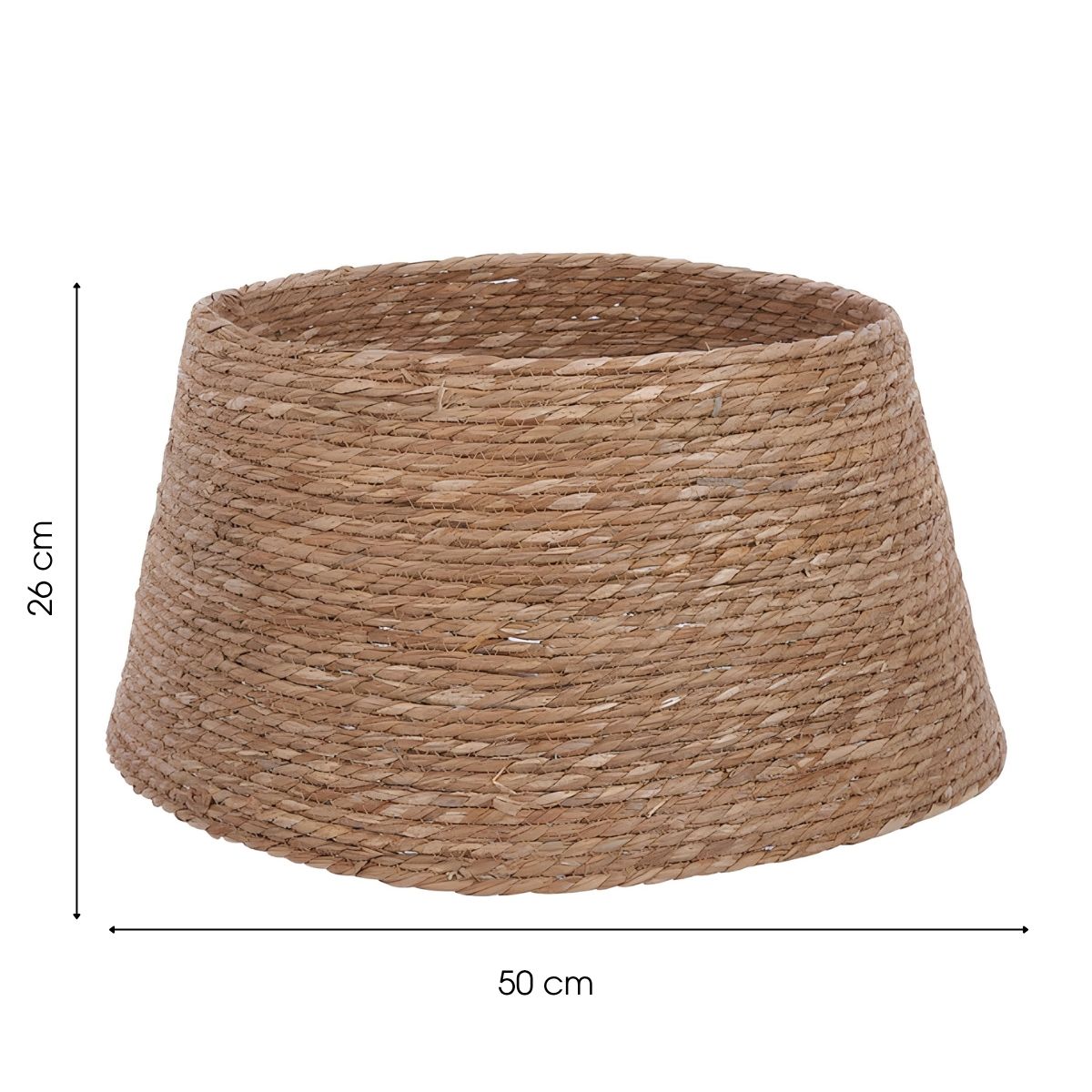 Christmas Tree Skirt - H26 X Ø58 Cm - Seagrass - Natural Brown