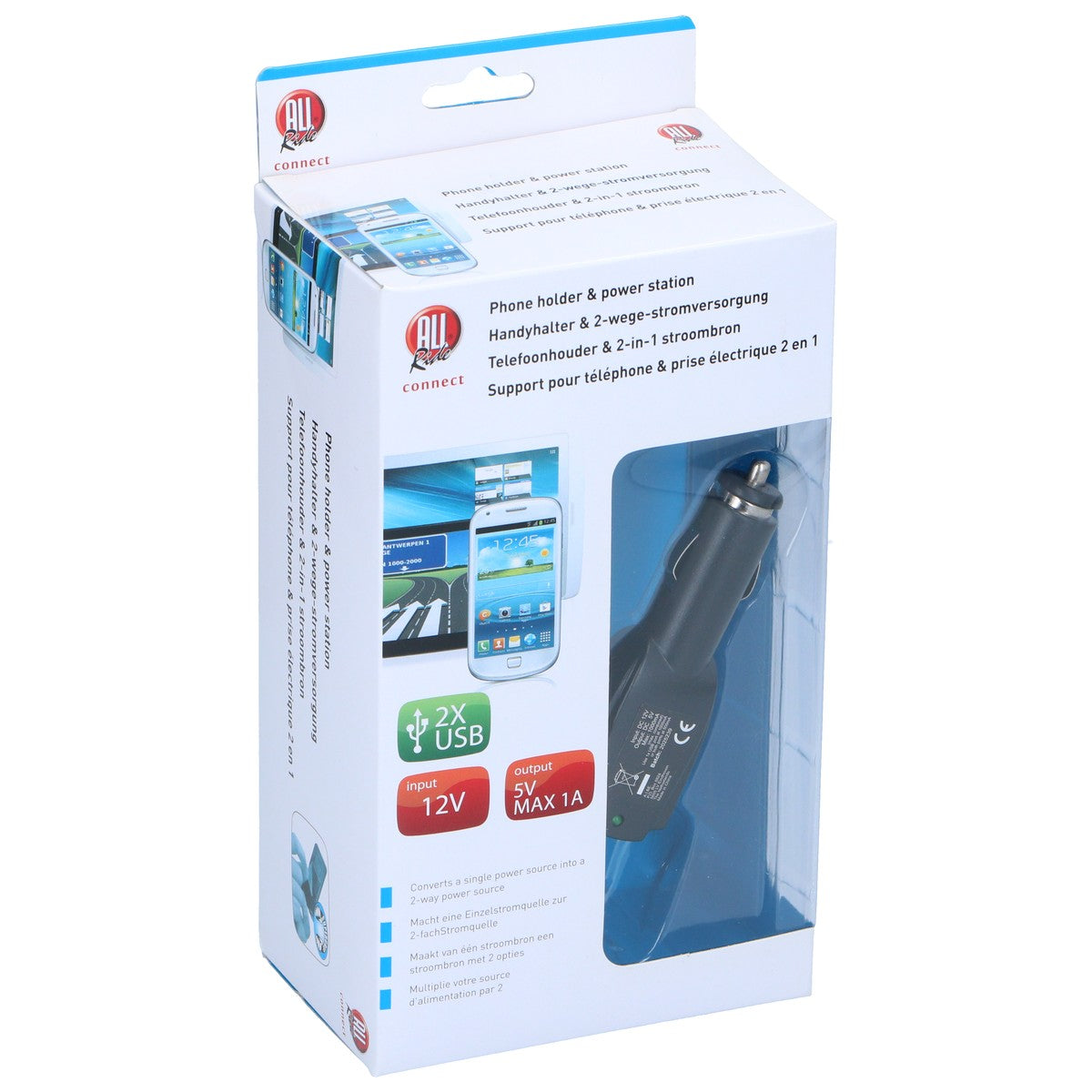 Phoneholder + 2 Usb Pl