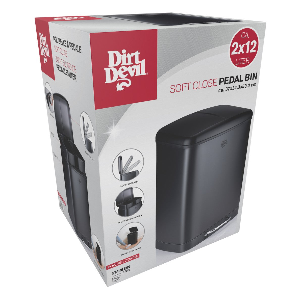 Pedal Bin 2X12L Soft Close