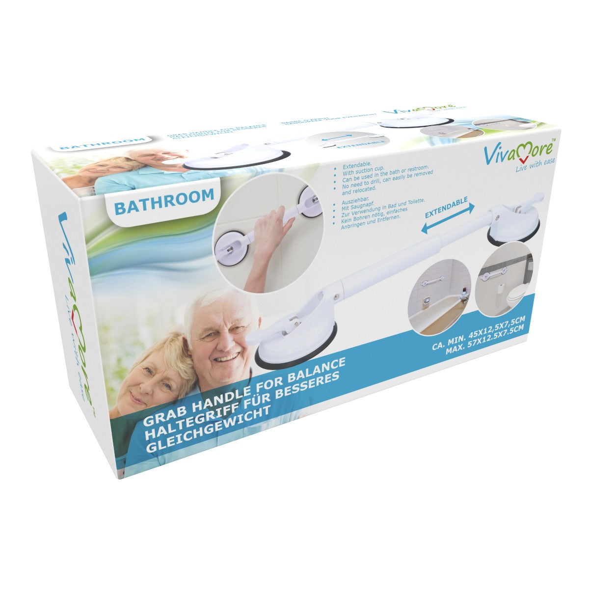 Suction Bar Extendable Handle