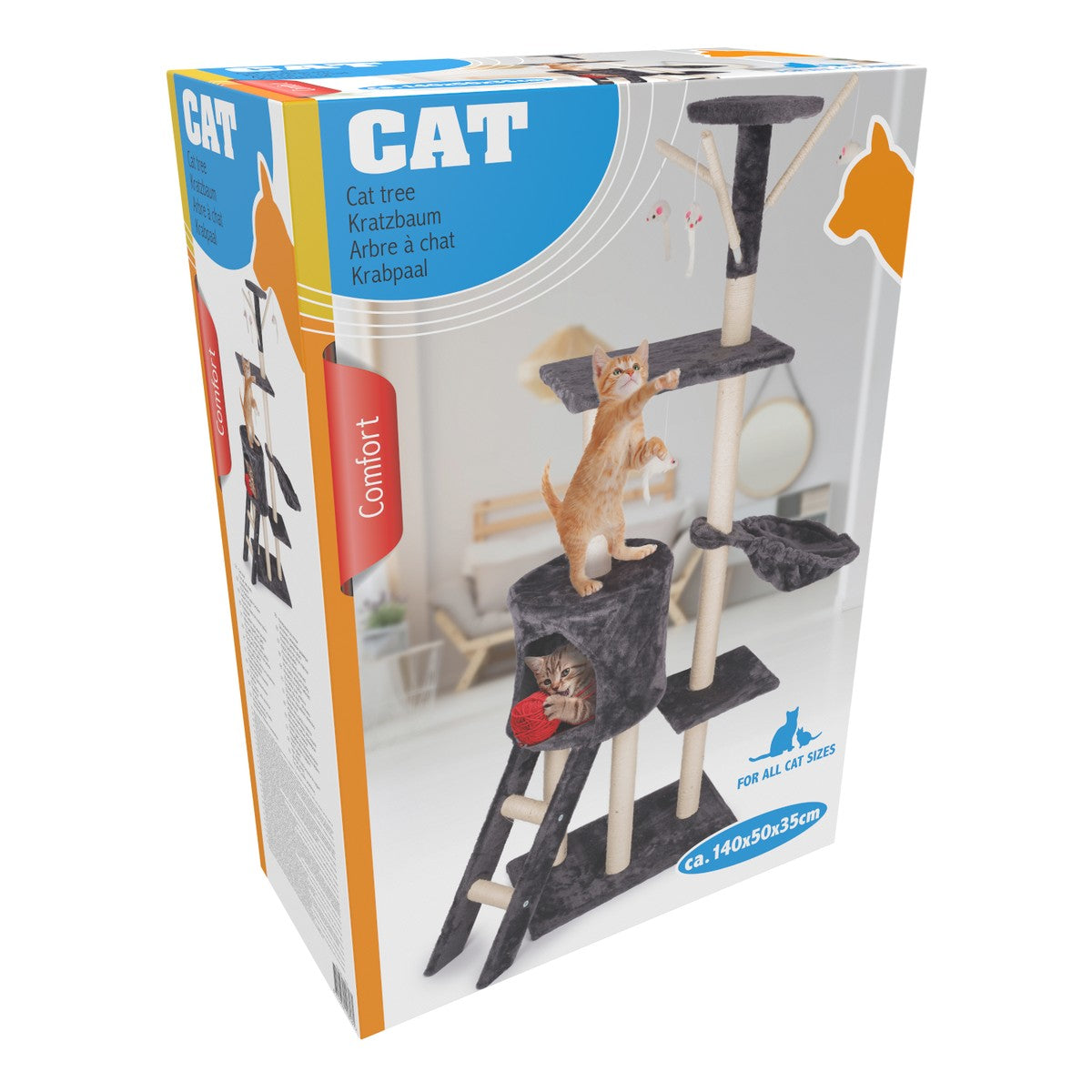 Cat Tree 140X50X35Cm