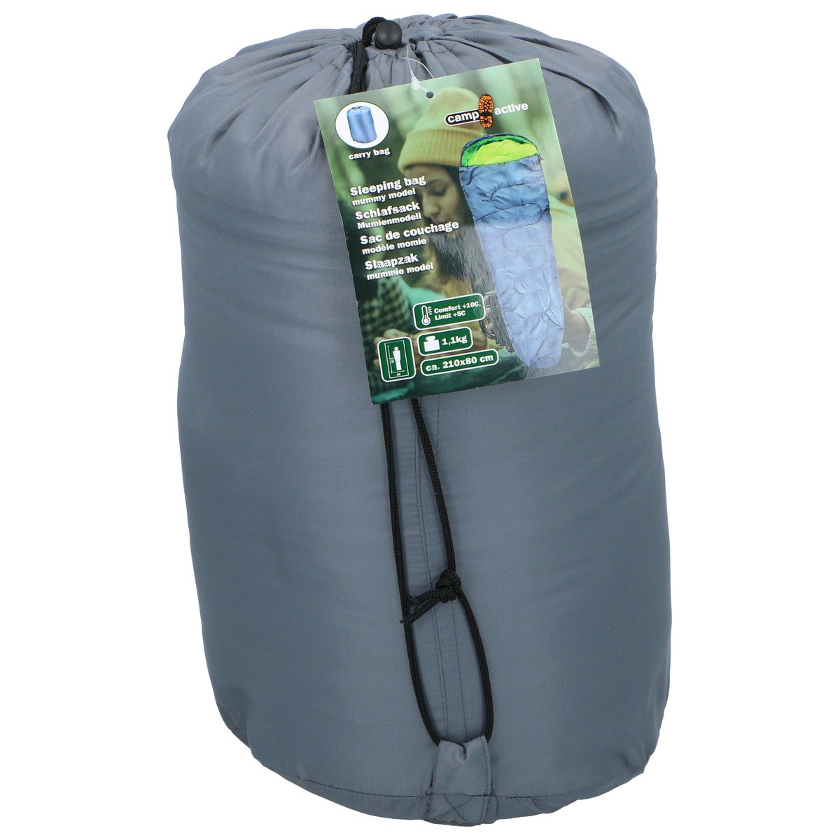 Sleeping Bag Mummy Yellow/Grey