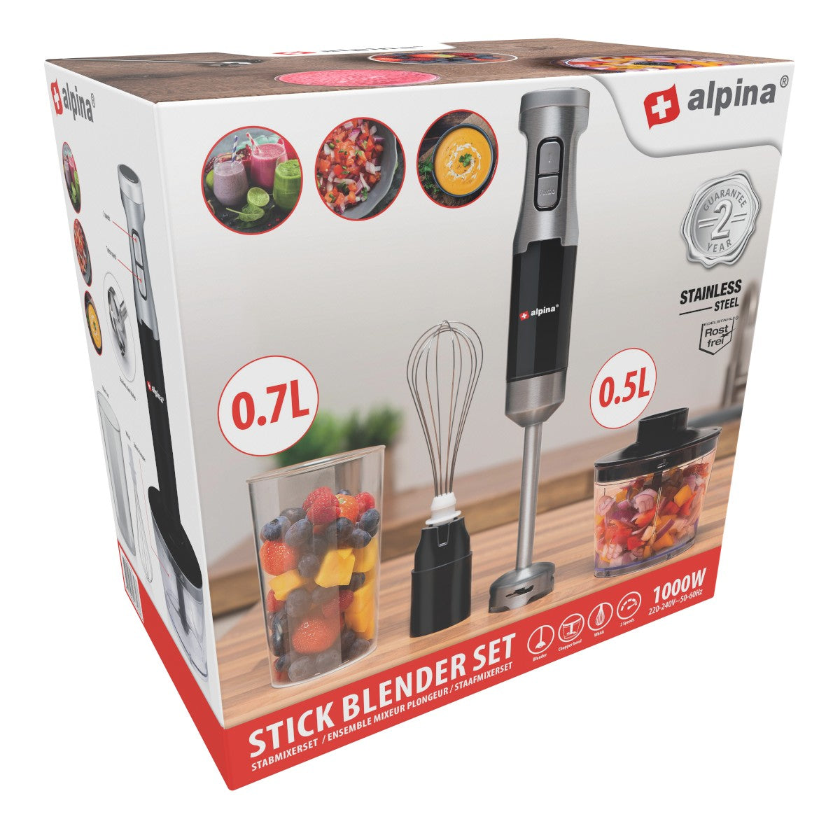 Stick Blender Set 230V Ss 1000W