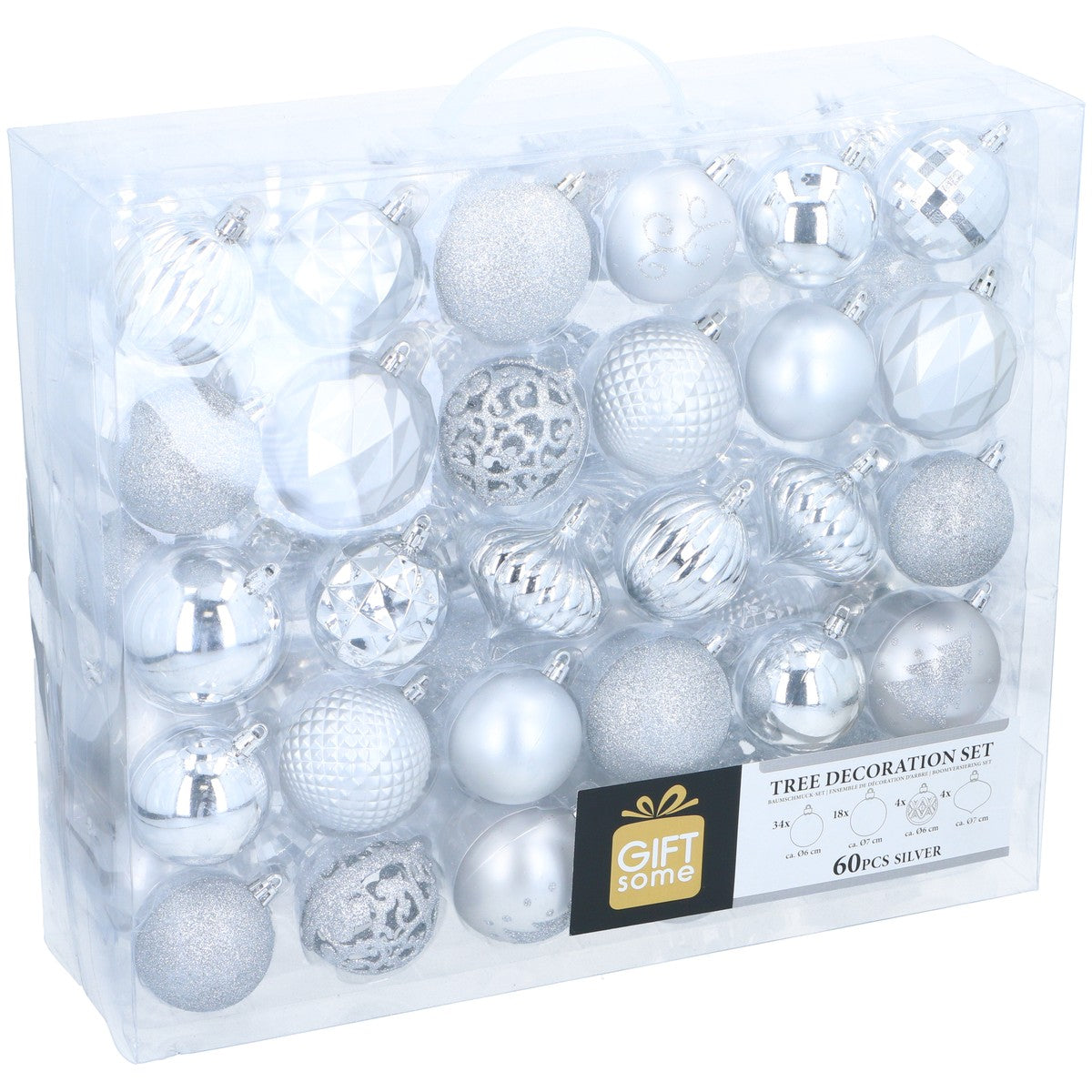Tree Decoration Silver 60Pc