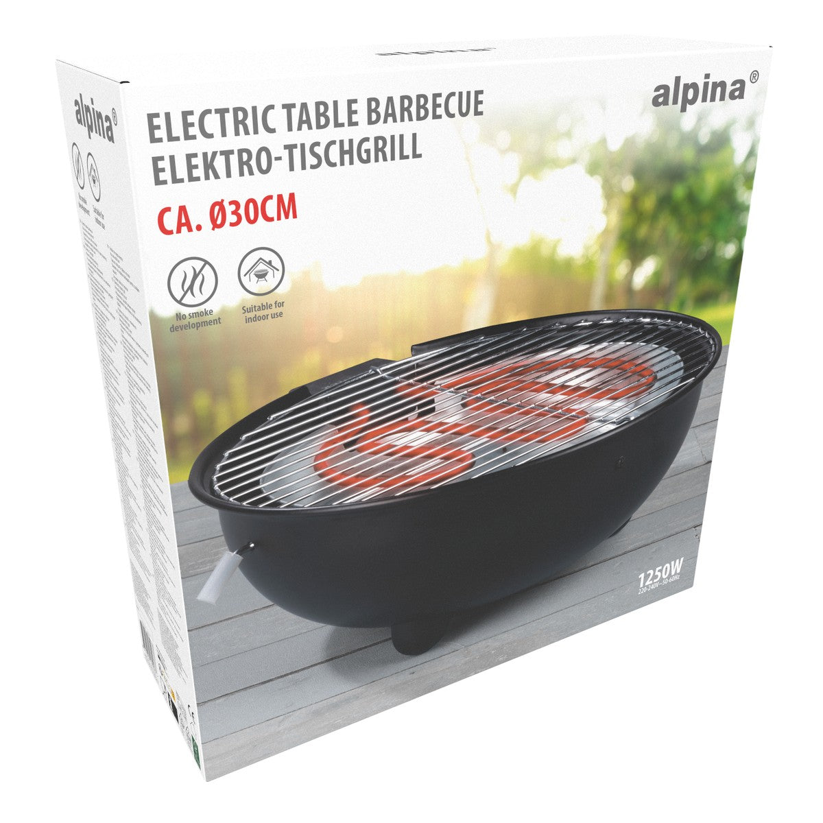 Bbq Electric Table 1250W Round