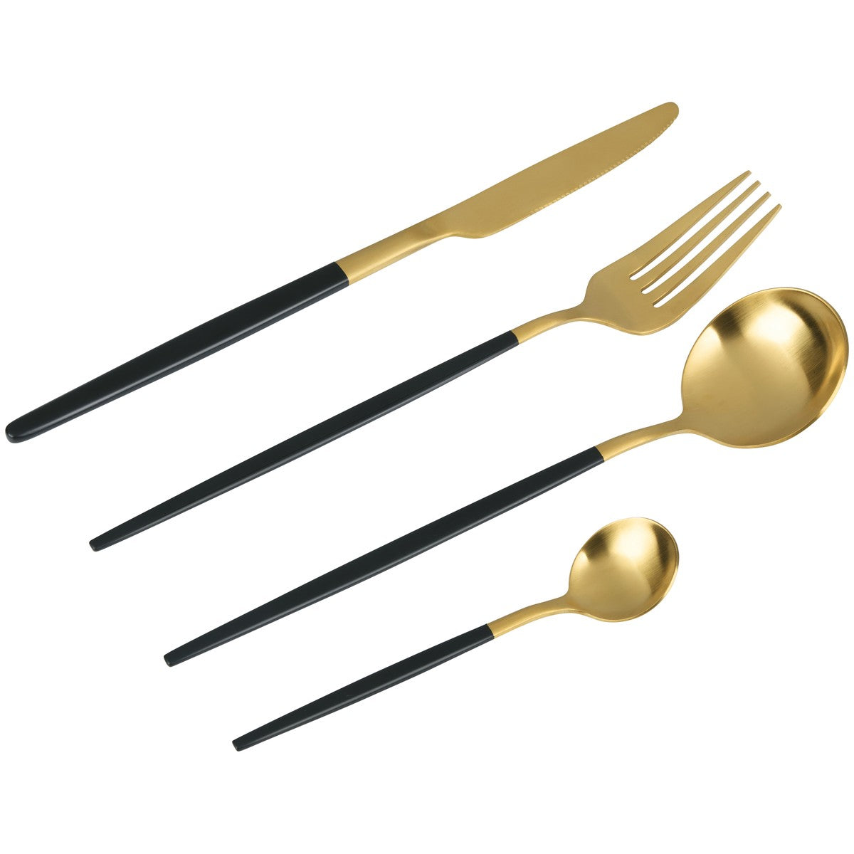 Cutlery Set 16Pc Gold/Black