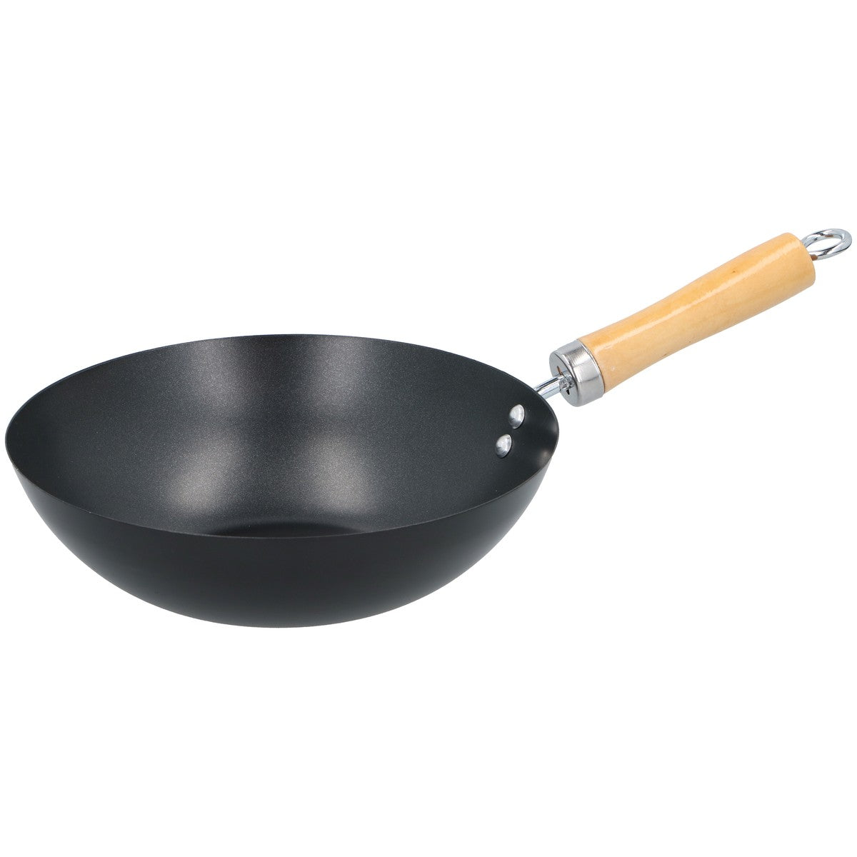 Wok W/Wood Handle Ø25X7Cm