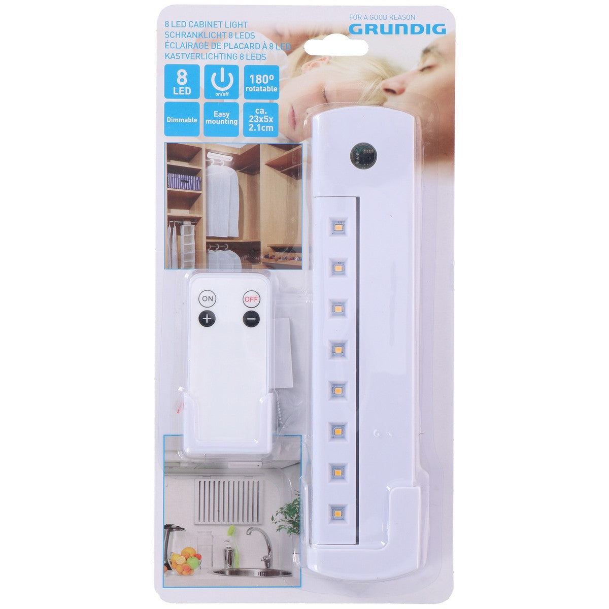 Cabinet Light 8Led 23X5X2.1Cm Pl