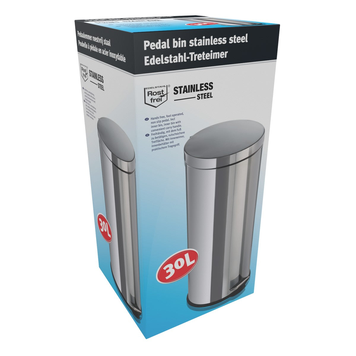 Pedal Bin 30L Ss