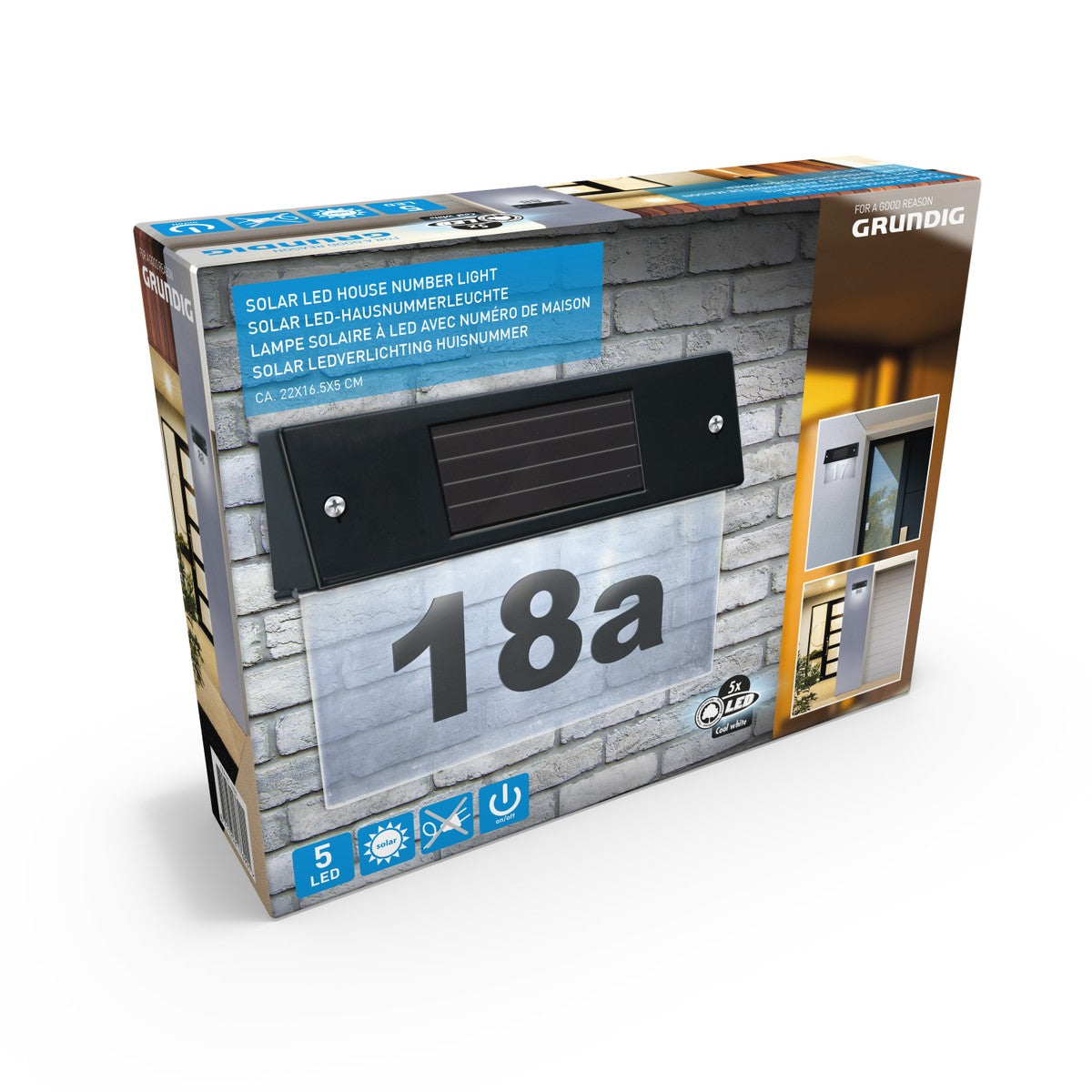Solar House Number Light