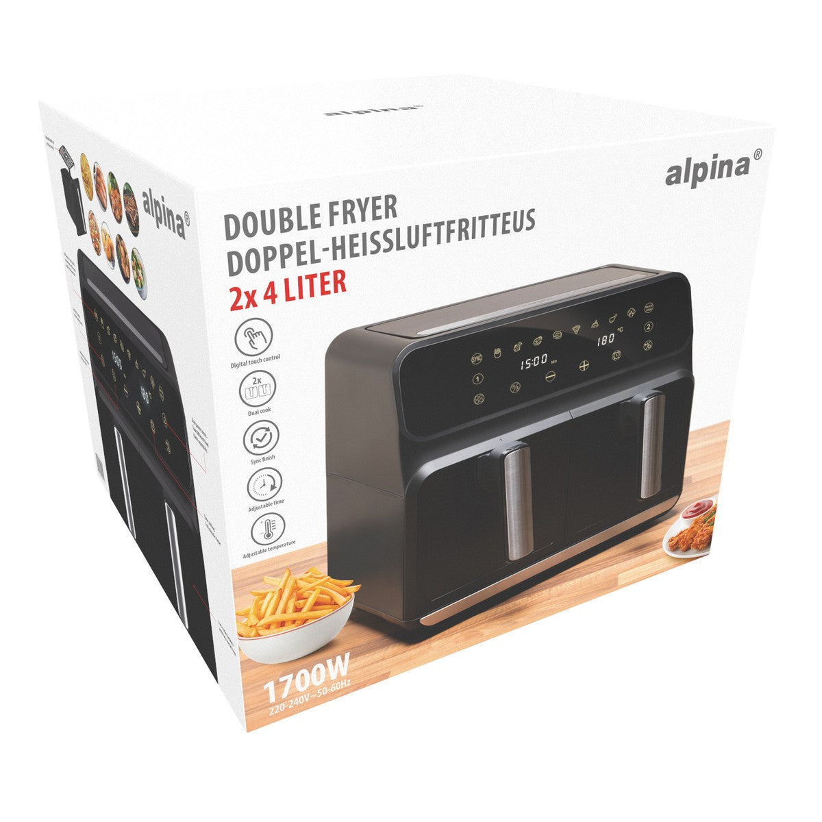 Double Airfryer 8L 230V 1700W