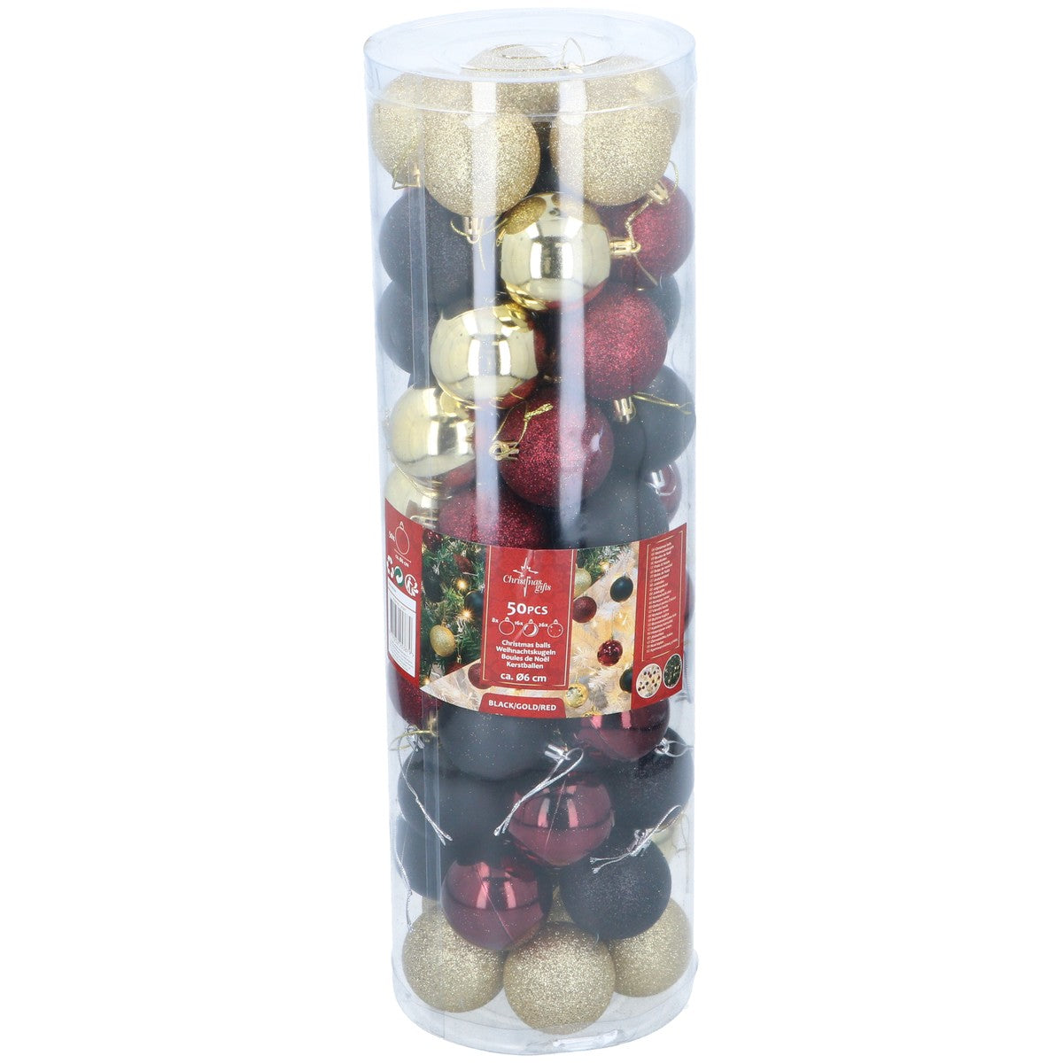 Xmas Bauble 50Pc D6Cm