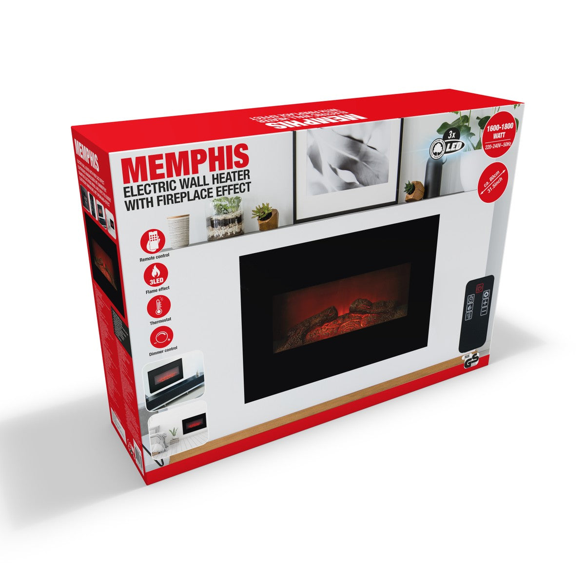 Heater Wall Memphis Led 80Cm