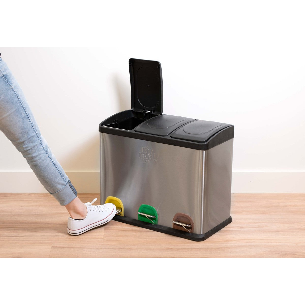 Pedal Bin 3X15L 4Pc