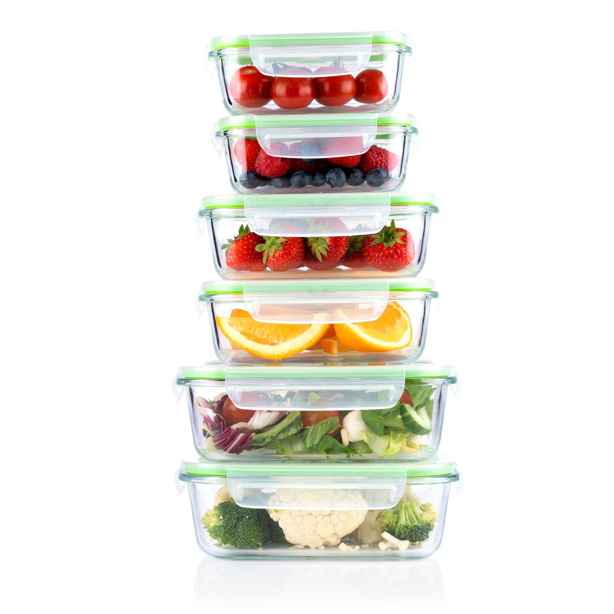 Food Container 12Pc 3Diff.size