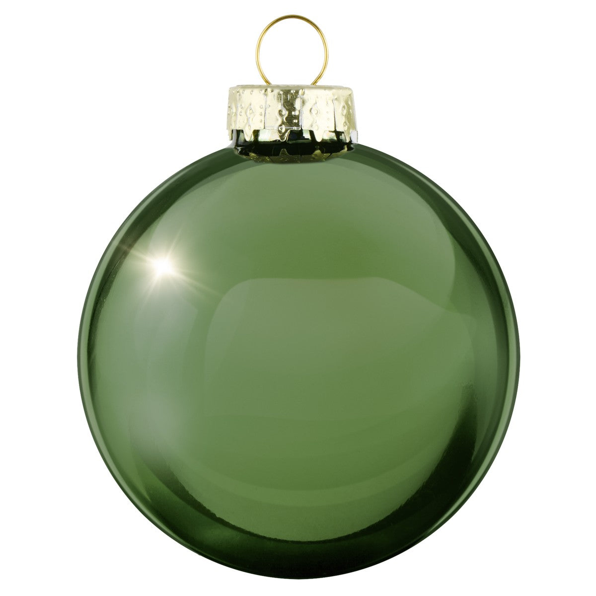 Xmas Bauble Glass Green Ø8Cm 6Pc