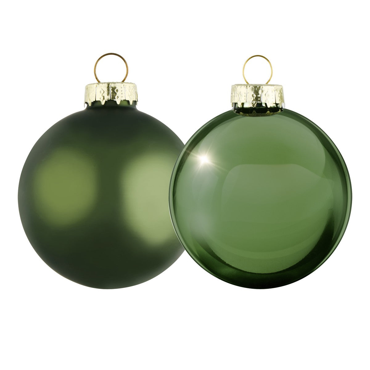 Xmas Bauble Glass Green Ø8Cm 6Pc