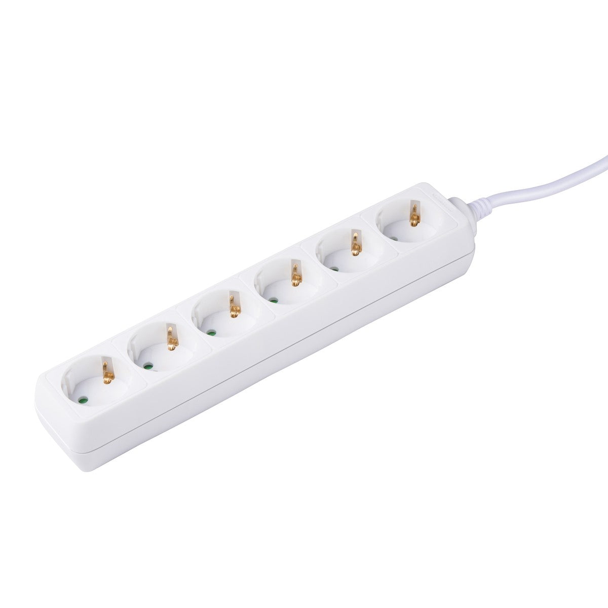 Socket 6 Way 3X1.5Mm 1.5M Wht