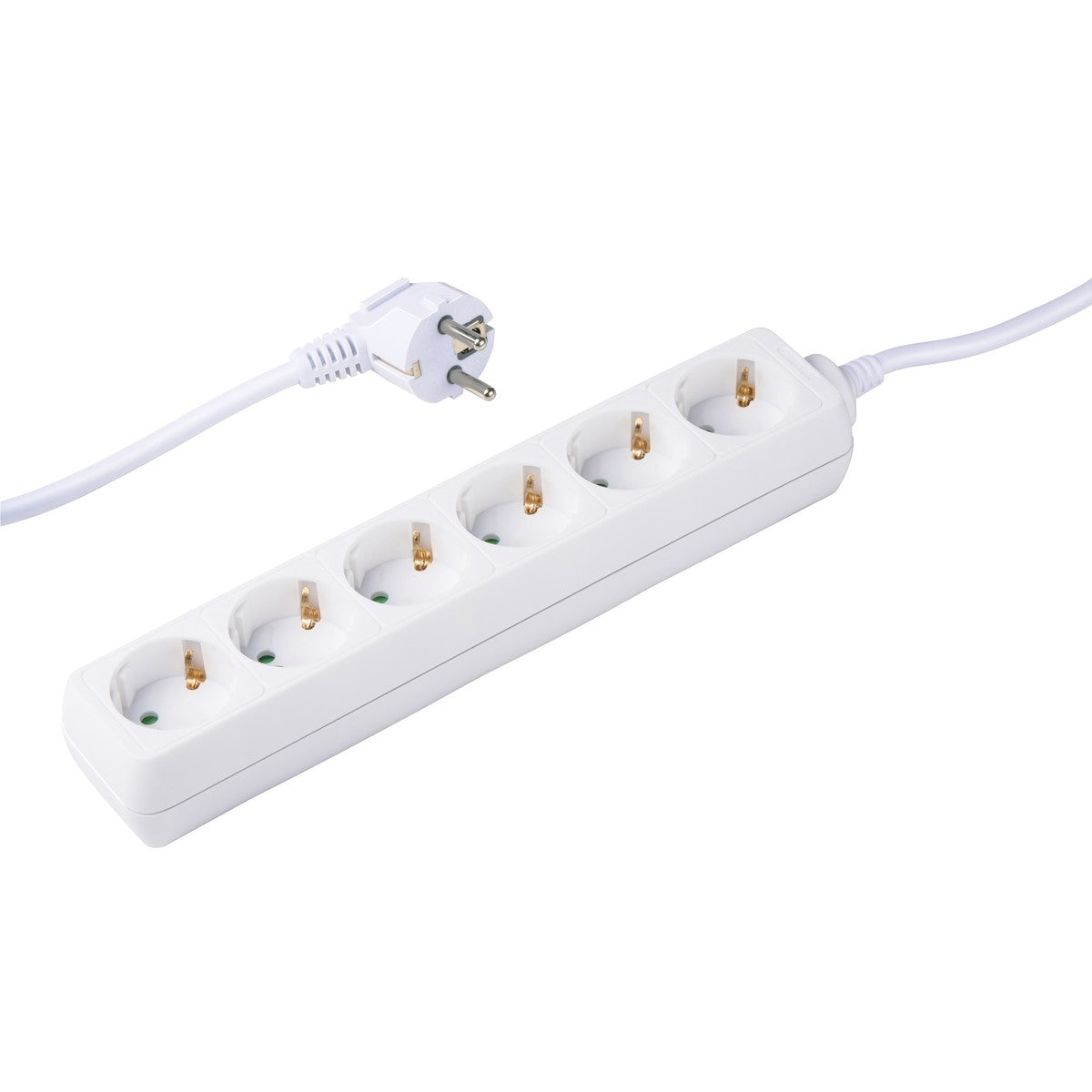 Socket 6 Way 3X1.5Mm 1.5M Wht