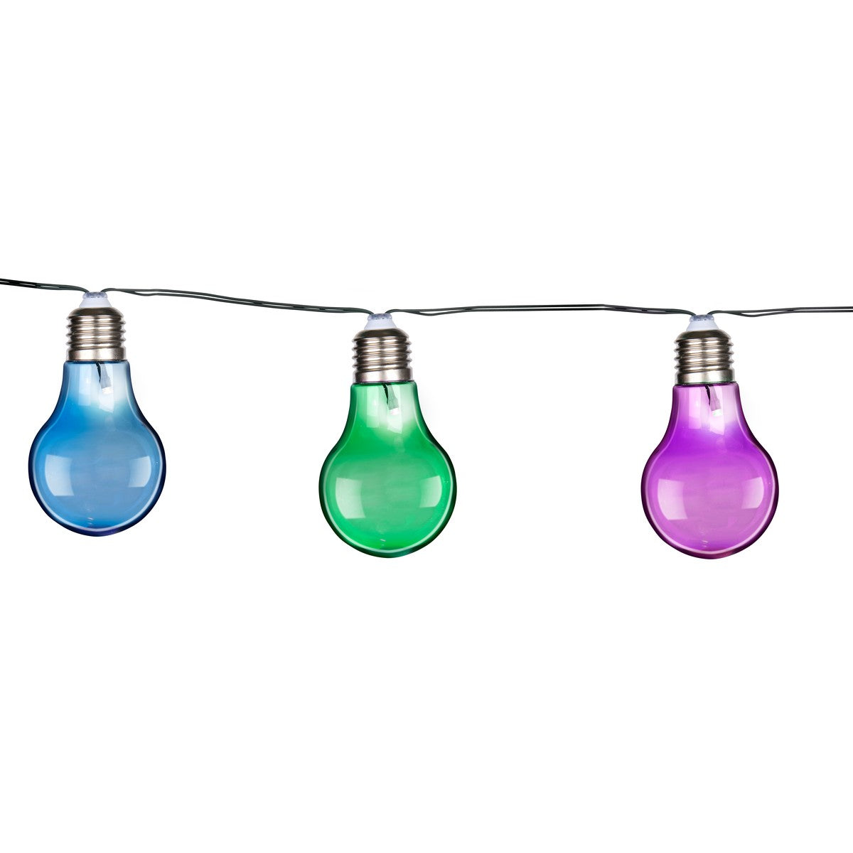 Solar Bulb Chain 10Led Colored