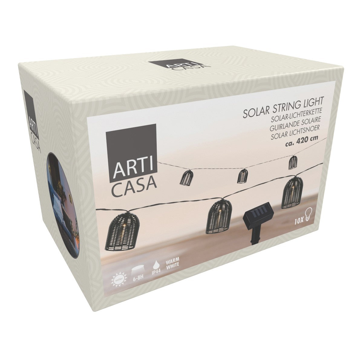 Solar String Light Black Balls