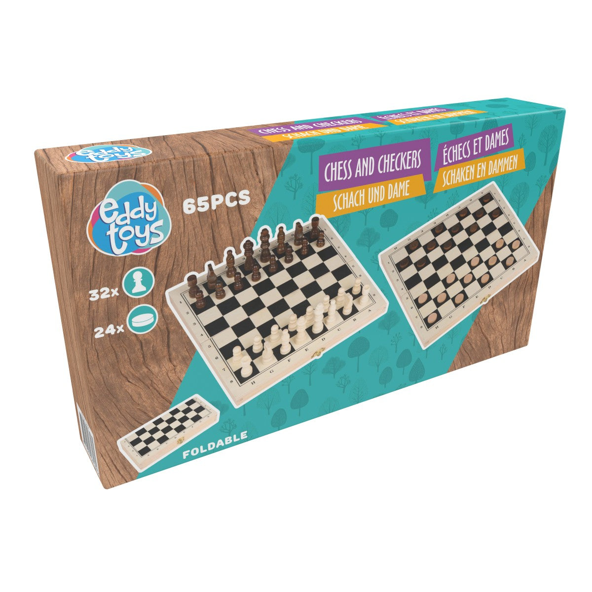 Chess & Checkers Foldable Wd