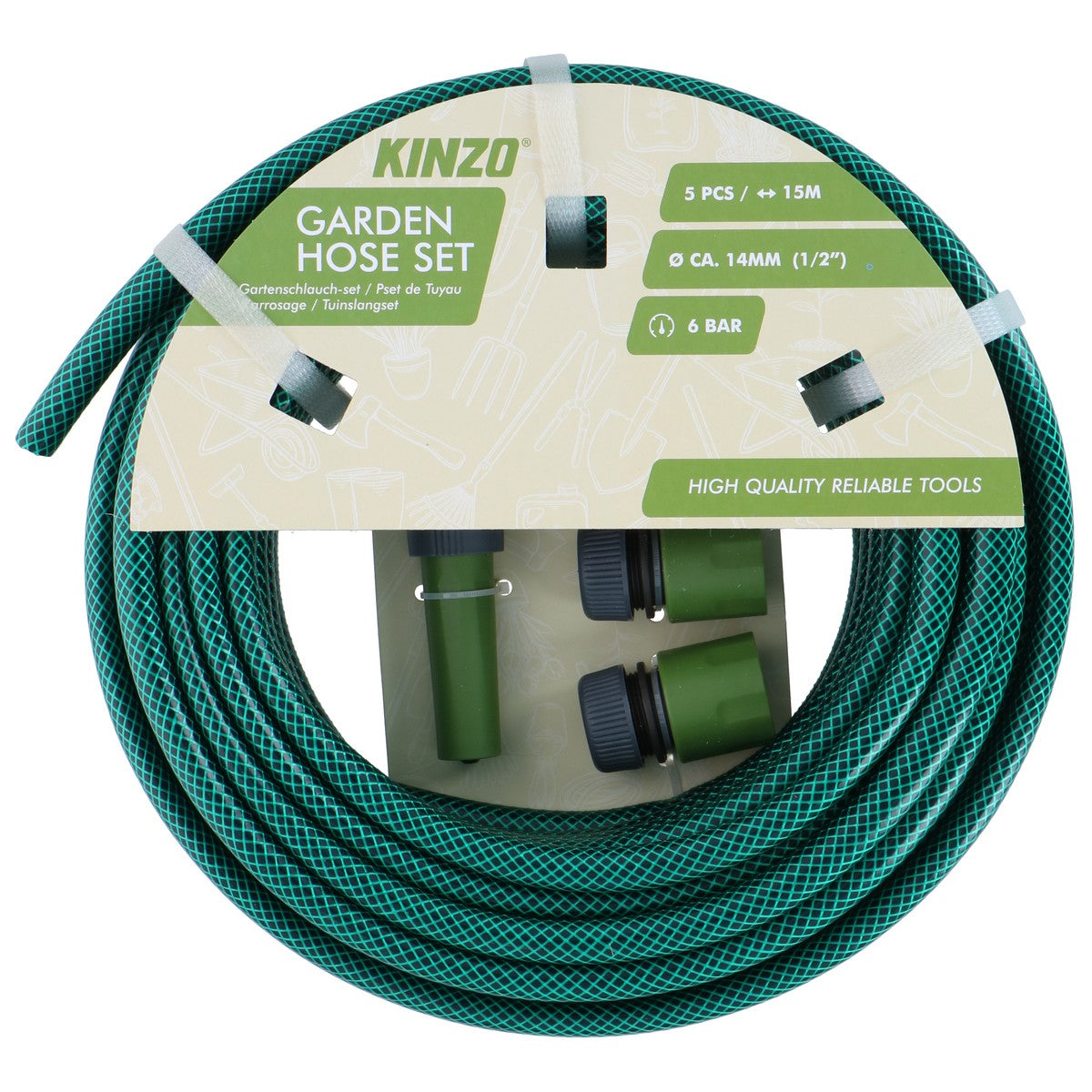 Garden Hose Set 5Pc 15M