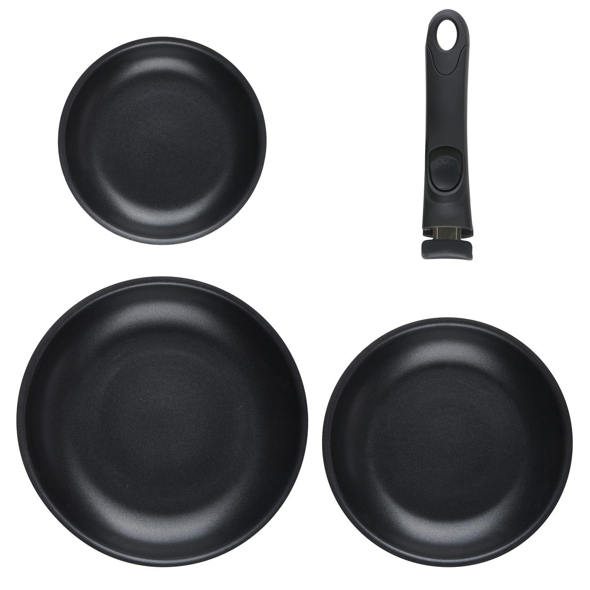 Frying Pan 3Pc Pressed With Detachable Handle Ø20/24/28