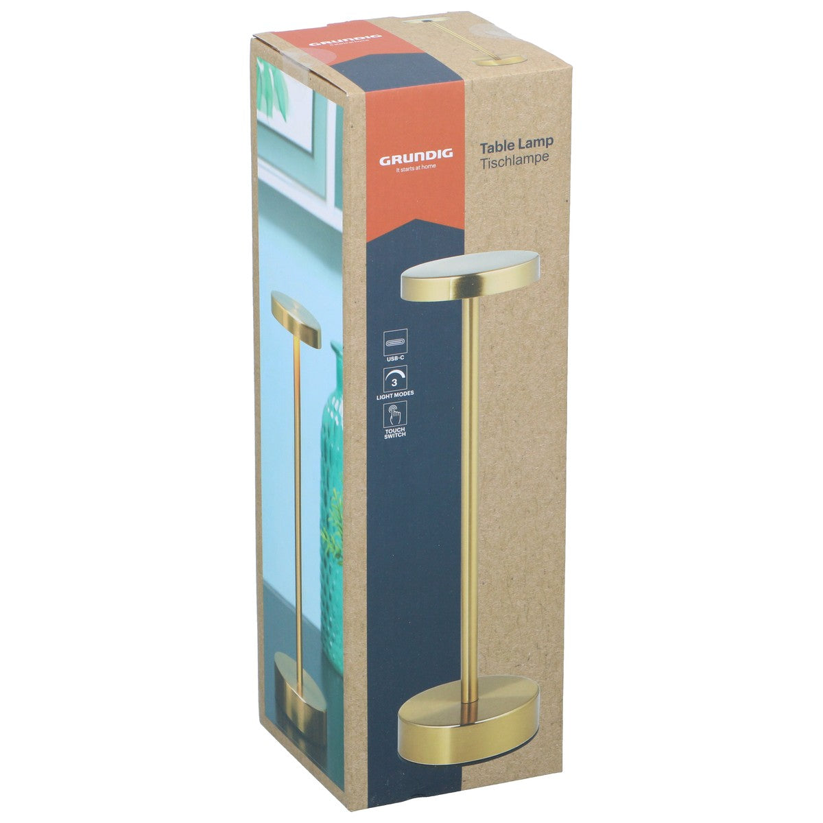 Table Lamp Gold Flat Head