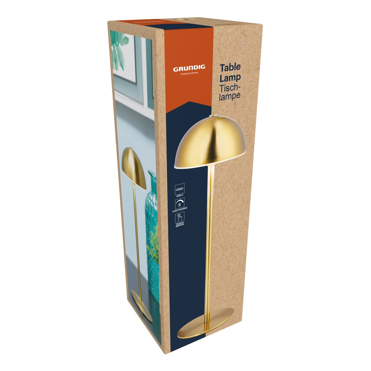 Table Lamp Gold Round Head